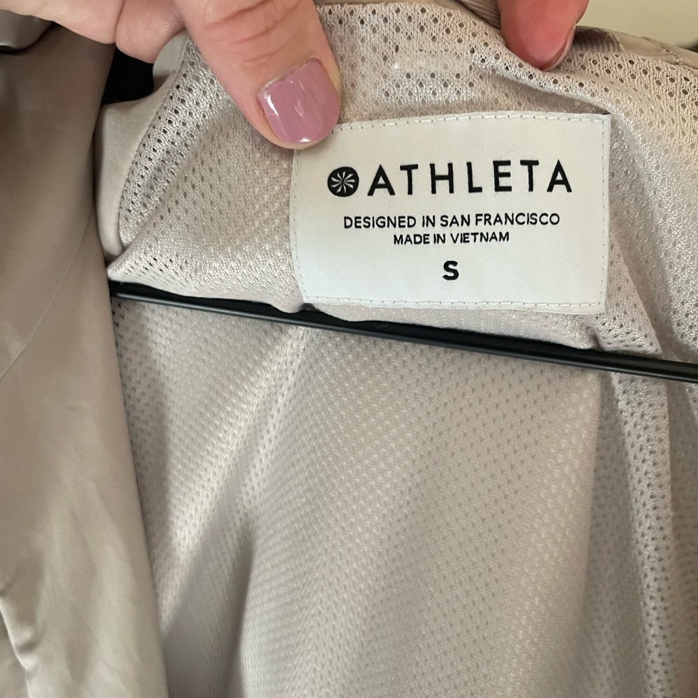 Athleta Light Beige Trench Coat - Picture 2 of 4